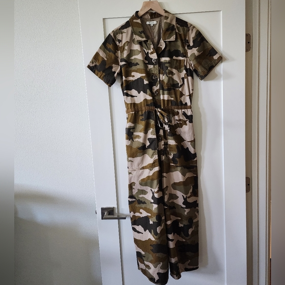 Madewell Wide Leg Jumpsuit in Cottontail Camo Size 6 - Picture 1 of 14